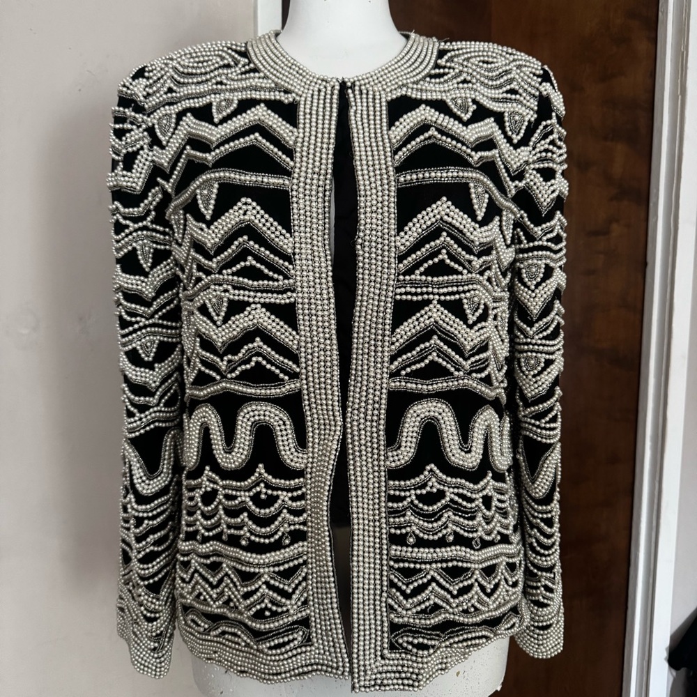 Laurence Kazar faux Pearl Silk Jacket